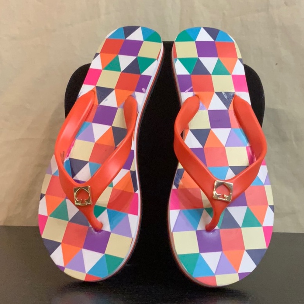 Kate Spade Red and Orange Sandals Vibrant Design
